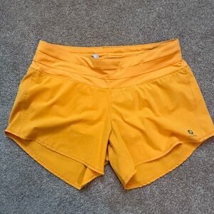 Oiselle Vibrant Orange Athletic Shorts